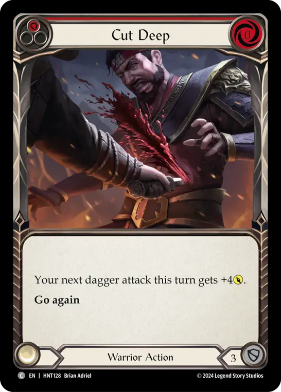 Cut Deep (Red) — The Hunted Flesh and Blood card by Brian Adriel