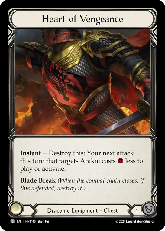 Heart of Vengeance — The Hunted Flesh and Blood card by Shen Fei