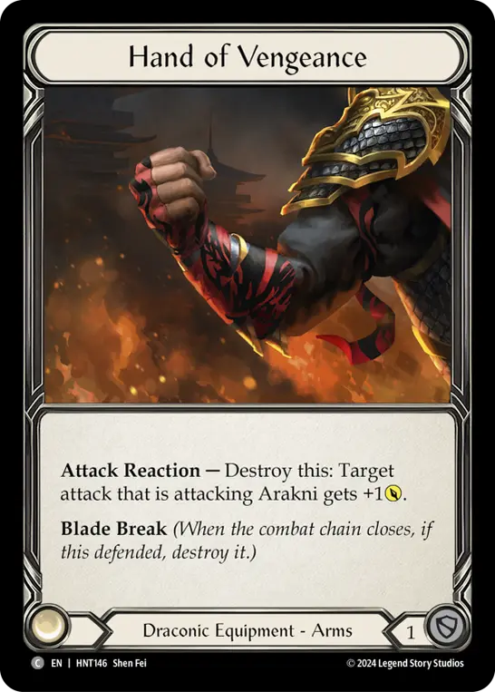 Hand of Vengeance — The Hunted Flesh and Blood card by Shen Fei