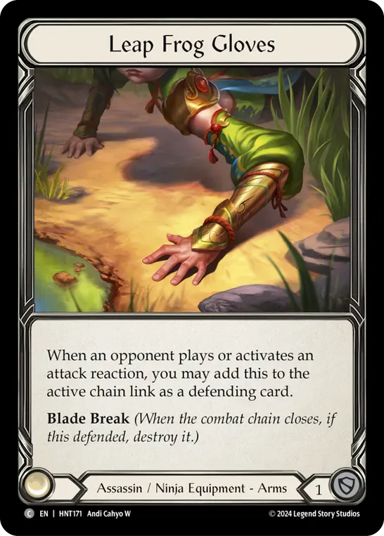Leap Frog Gloves — The Hunted Flesh and Blood card by Andi Cahyo W