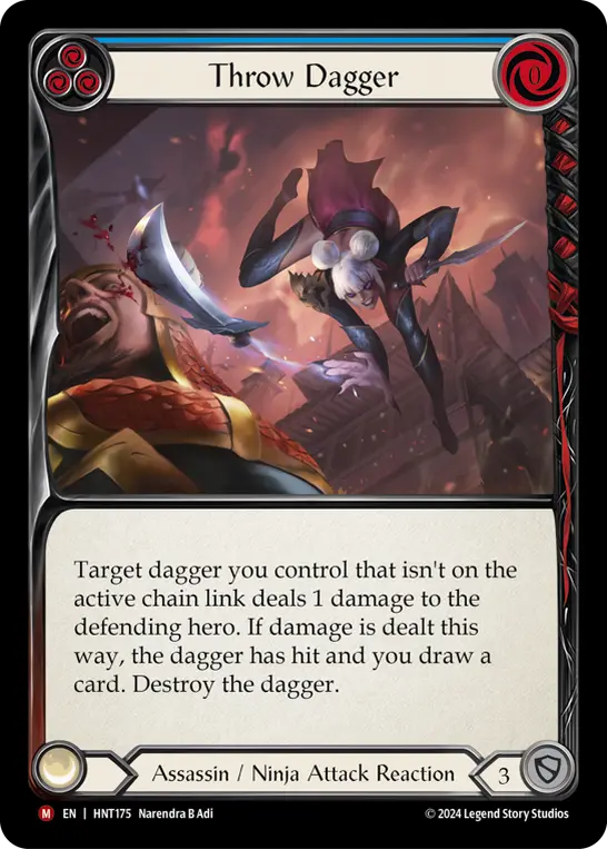 Throw Dagger — The Hunted Flesh and Blood card by Narendra B Adi