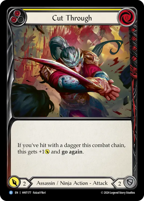 Cut Through (Yellow) — The Hunted Flesh and Blood card by Kotal Puri