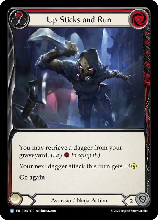 Up Sticks and Run (Red) — The Hunted Flesh and Blood card by Adolfo Navarro