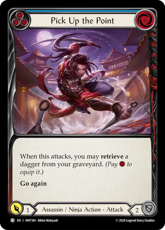 Pick Up the Point (Blue) — The Hunted Flesh and Blood card by Nikko Wahyudi