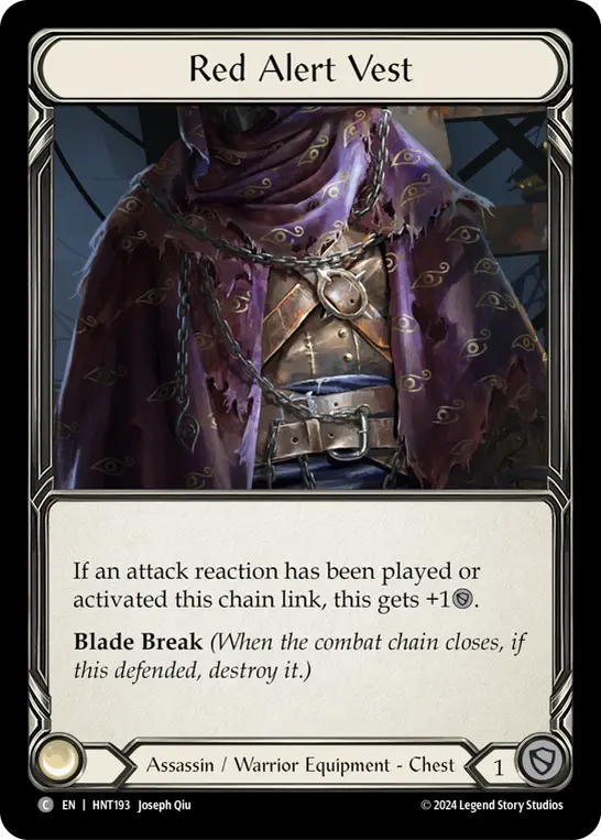 Red Alert Vest — The Hunted Flesh and Blood card by Joseph Qiu