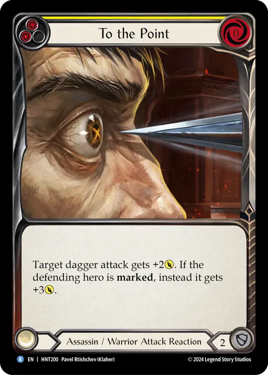 To the Point (Yellow) — The Hunted Flesh and Blood card by Pavel Rtishchev (Klaher)