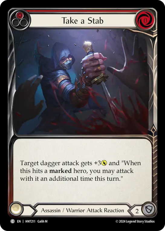 Take a Stab (Red) — The Hunted Flesh and Blood card by Galih M