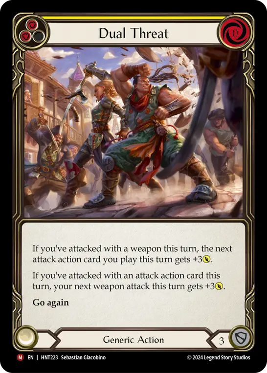 Dual Threat — The Hunted Flesh and Blood card by Sebastian Giacobino