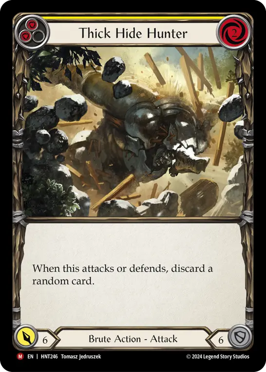 Thick Hide Hunter — The Hunted Flesh and Blood card by Tomasz Jedruszek