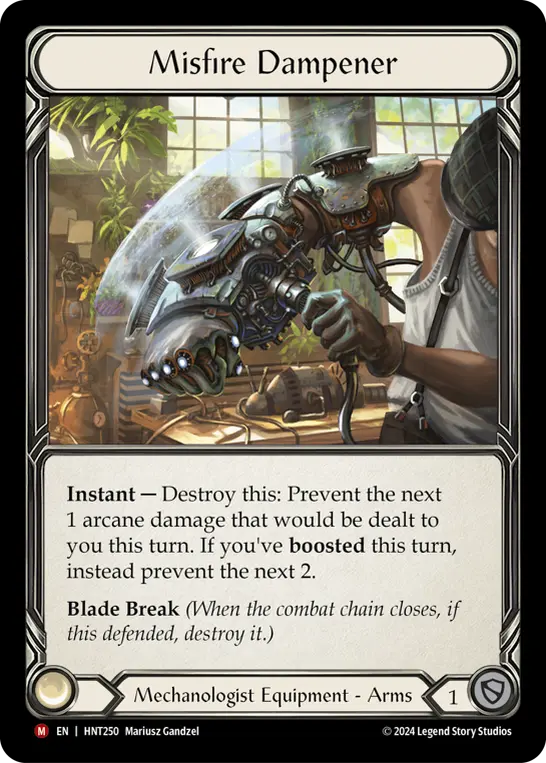 Misfire Dampener — The Hunted Flesh and Blood card by Mariusz Gandzel