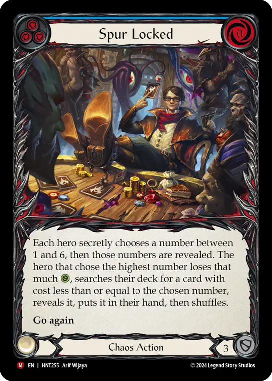 Spur Locked — The Hunted Flesh and Blood card by Arif Wijaya
