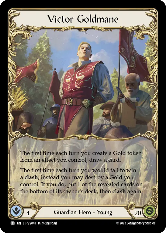 Victor Goldmane (Marvel) — Heavy Hitters Flesh and Blood card by Billy Christian