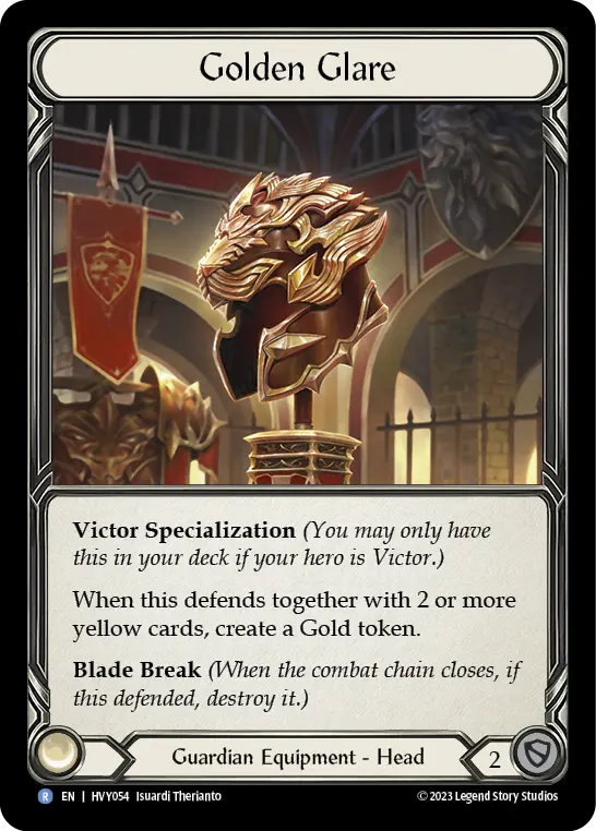 Golden Glare — Heavy Hitters Flesh and Blood card by Isuardi Therianto