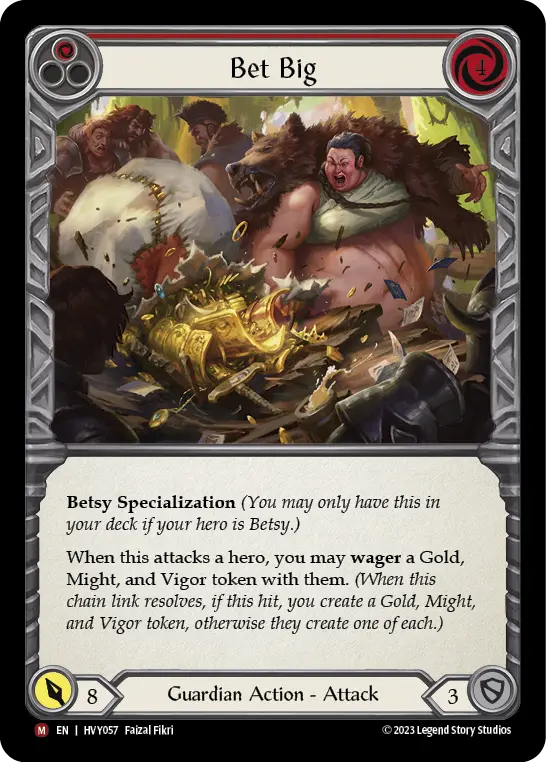 Bet Big — Heavy Hitters Flesh and Blood card by Faizal Fikri