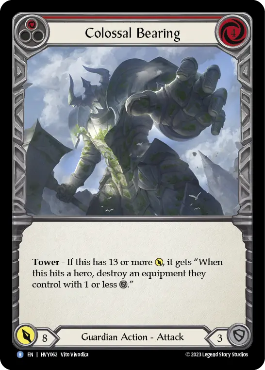 Colossal Bearing — Heavy Hitters Flesh and Blood card by Vito Vivodka