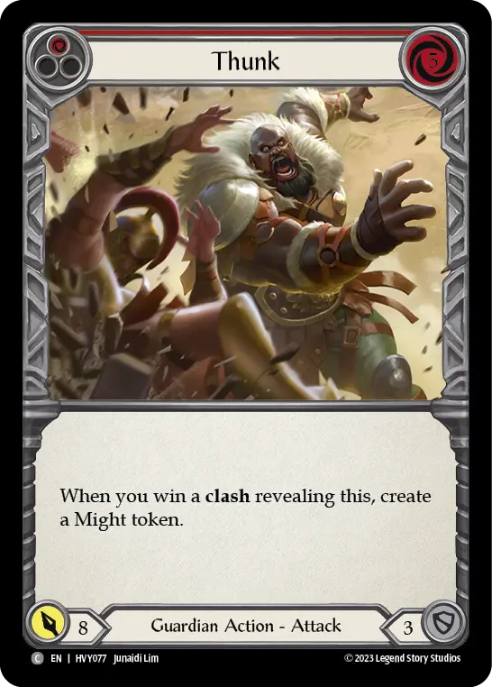 Thunk (Red) — Heavy Hitters Flesh and Blood card by Junaidi Lim