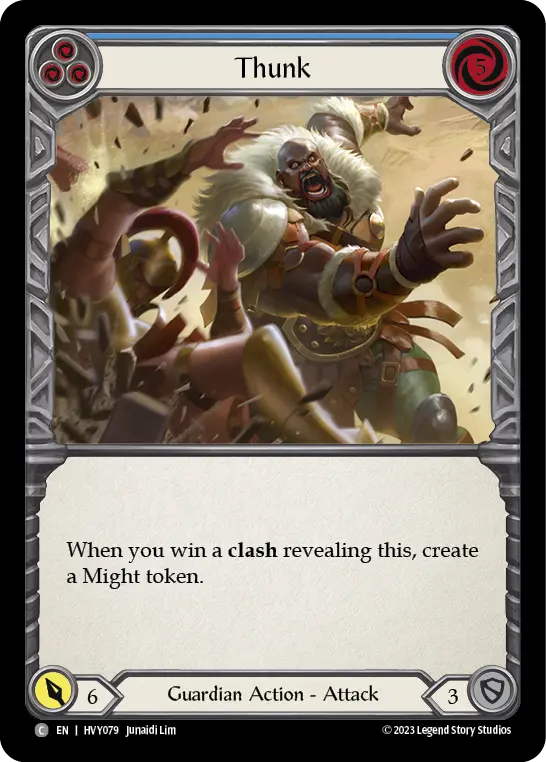Thunk (Blue) — Heavy Hitters Flesh and Blood card by Junaidi Lim