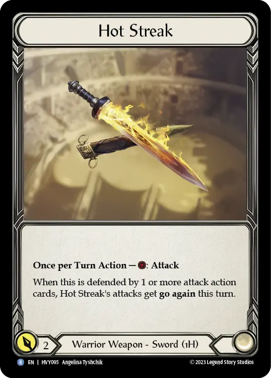 Hot Streak — Heavy Hitters Flesh and Blood card by Angelina Tyshchik