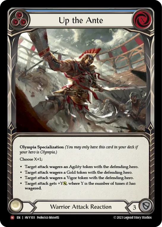 Up the Ante — Heavy Hitters Flesh and Blood card by Federico Musetti