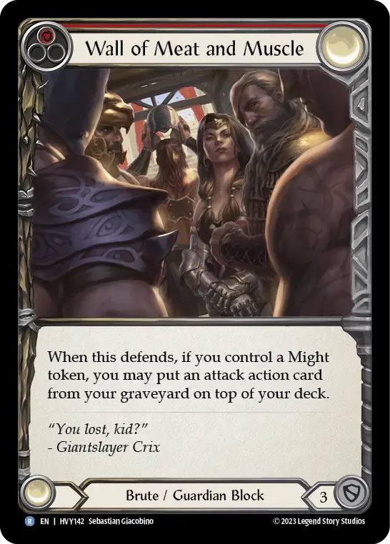 Wall of Meat and Muscle — Heavy Hitters Flesh and Blood card by Sebastian Giacobino