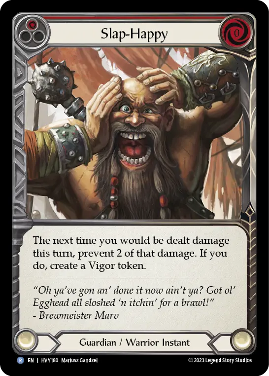 Slap-Happy — Heavy Hitters Flesh and Blood card by Mariusz Gandzel