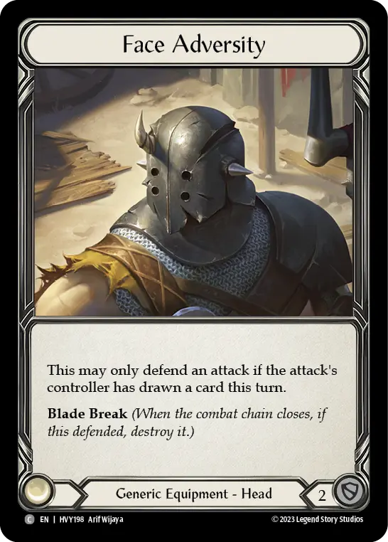 Face Adversity — Heavy Hitters Flesh and Blood card by Arif Wijaya