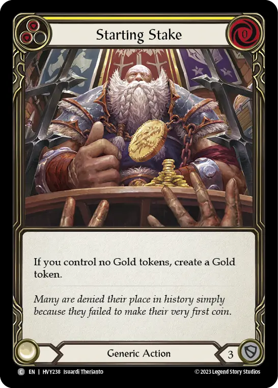 Starting Stake — Heavy Hitters Flesh and Blood card by Isuardi Therianto