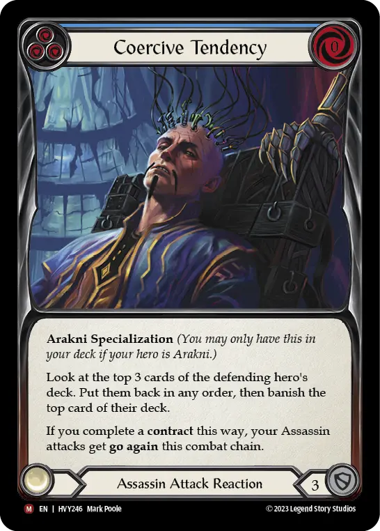 Coercive Tendency — Heavy Hitters Flesh and Blood card by Mark Poole