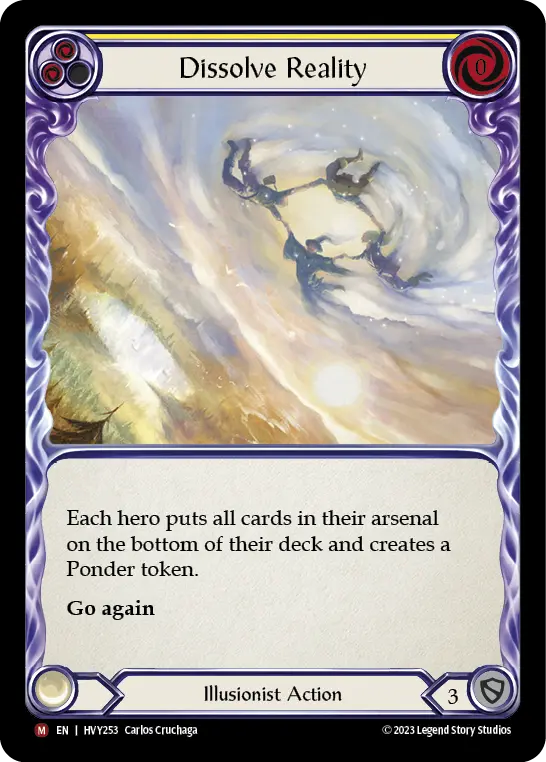 Dissolve Reality — Heavy Hitters Flesh and Blood card by Carlos Cruchaga