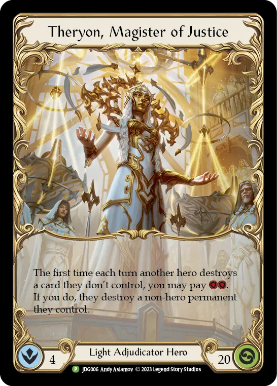 Theryon, Magister of Justice - JDG006 — Flesh and Blood: Promo Cards