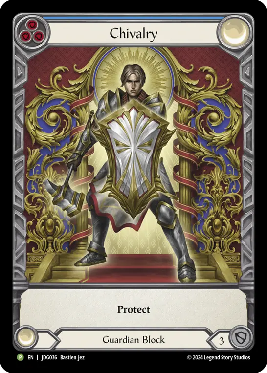 Chivalry - JDG036 — Flesh and Blood: Promo Cards Flesh and Blood card by Bastien Jez