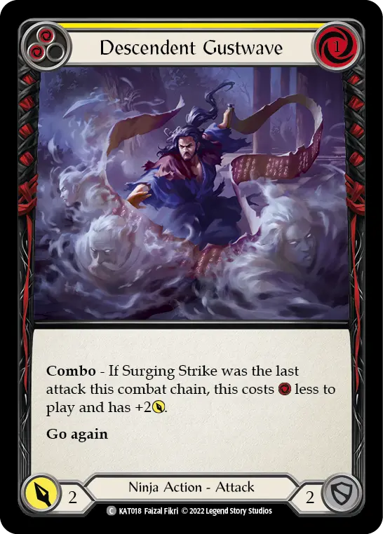 Descendent Gustwave (Yellow) — Flesh and Blood card