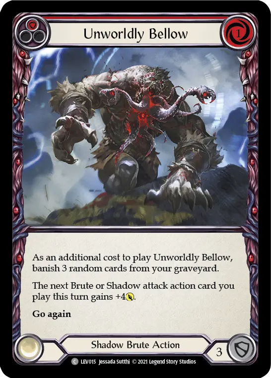 Unworldly Bellow (Red) — Blitz Deck: Monarch - Levia Flesh and Blood card by Jessada Sutthisa