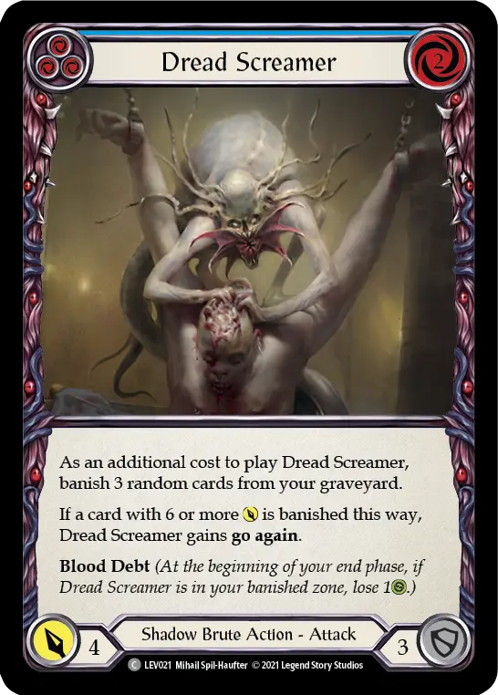 Dread Screamer (Blue) — Flesh and Blood card