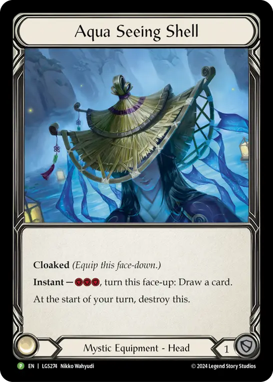 Aqua Seeing Shell - LGS274 — Flesh and Blood: Promo Cards Flesh and Blood card by Nikko Wahyudi