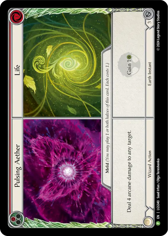 Pulsing Aether // Life - LGS340 — Flesh and Blood: Promo Cards