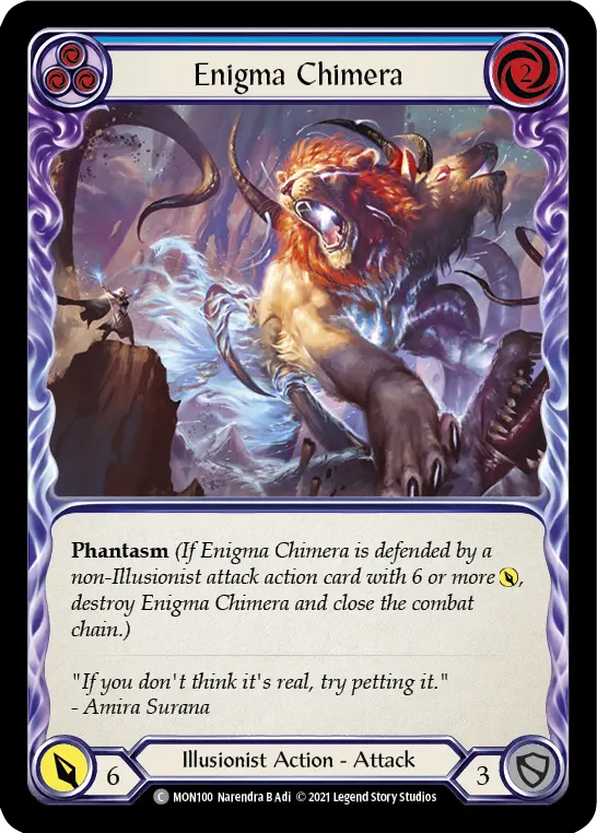 Enigma Chimera (Blue) — Monarch Flesh and Blood card by Narendra B Adi