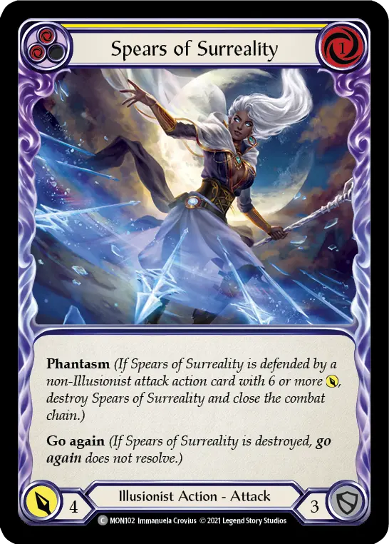 Spears of Surreality (Yellow) — Monarch Flesh and Blood card by Immanuela Crovius