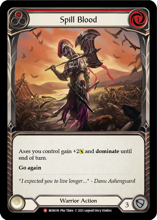 Spill Blood — Monarch Flesh and Blood card by Phu Thieu