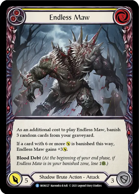 Endless Maw (Yellow) — Monarch Flesh and Blood card by Narendra B Adi