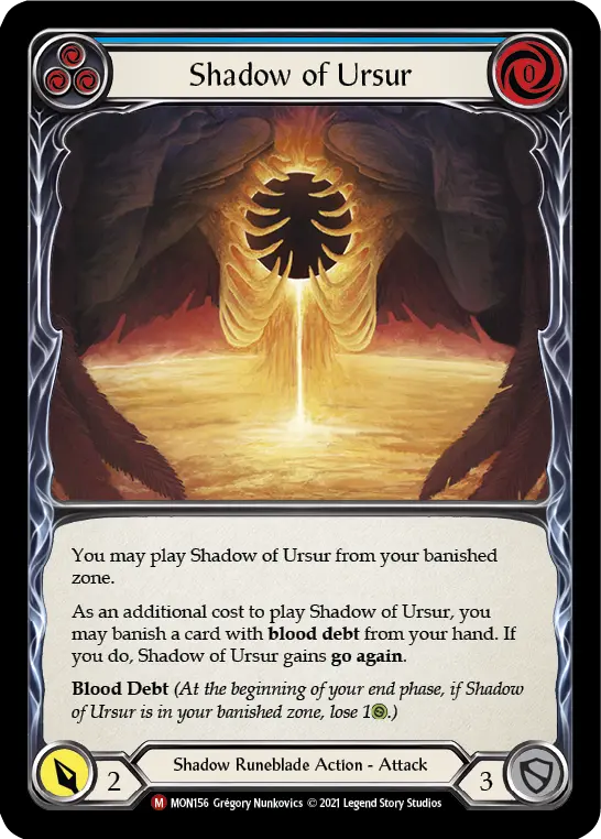 Shadow of Ursur — Monarch Flesh and Blood card by Grégory Nunkovics