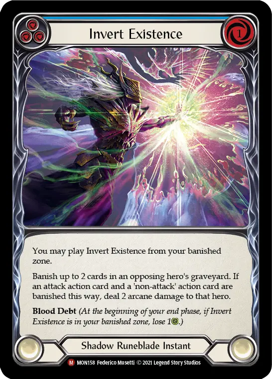 Invert Existence — Monarch Flesh and Blood card by Federico Musetti
