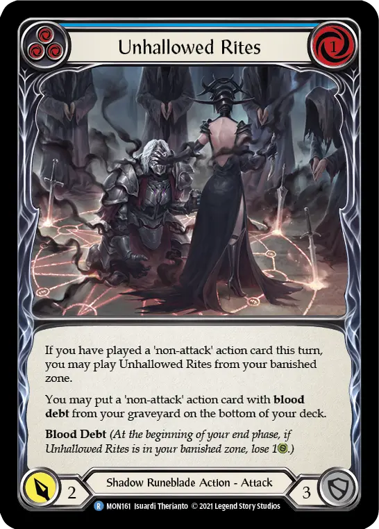Unhallowed Rites (Blue) — Monarch Flesh and Blood card by Isuardi Therianto