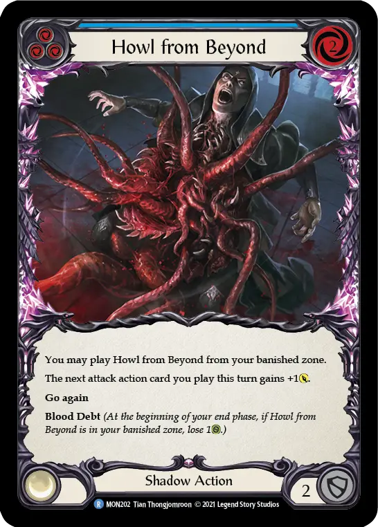 Howl from Beyond (Blue) — Monarch Flesh and Blood card by Tian Thongjomroon