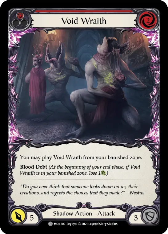 Void Wraith (Red) — Monarch Flesh and Blood card by Peyeyo
