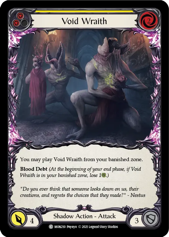 Void Wraith (Yellow) — Monarch Flesh and Blood card by Peyeyo