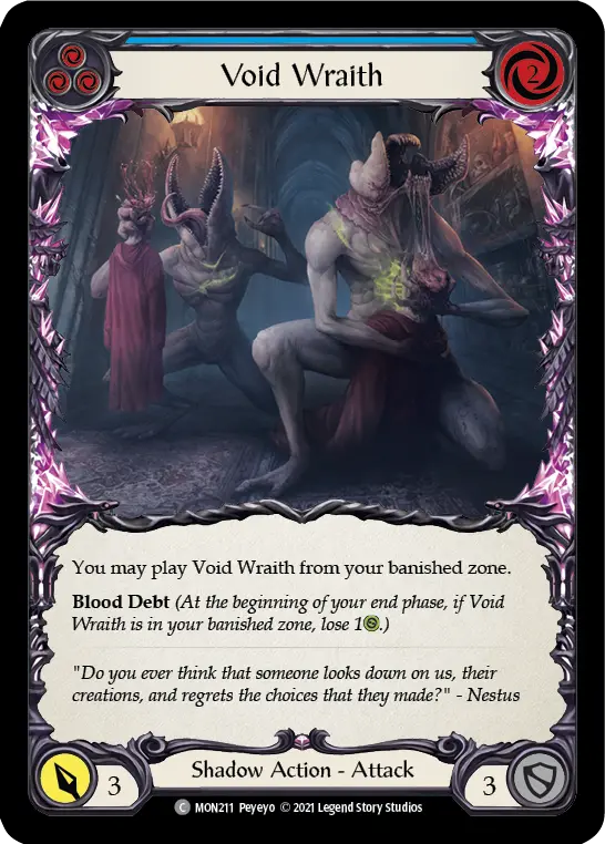 Void Wraith (Blue) — Monarch Flesh and Blood card by Peyeyo