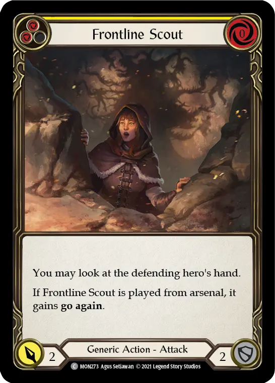 Frontline Scout (Yellow) — Monarch Flesh and Blood card by Agus Setiawan