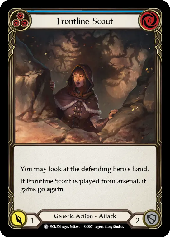 Frontline Scout (Blue) — Monarch Flesh and Blood card by Agus Setiawan