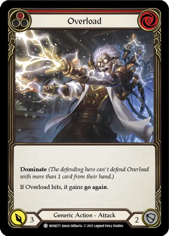 Overload (Red) — Monarch Flesh and Blood card by Kevin Sidharta